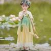 Girls' Summer Hanfu Ruqun Dress: New Chinese Style Princess Performance Costume