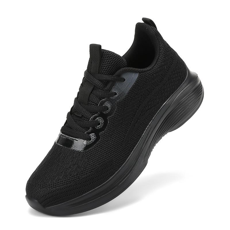 Running women's shoes new spring mesh lightweight soft sole not tired feet black sports and leisure shoes