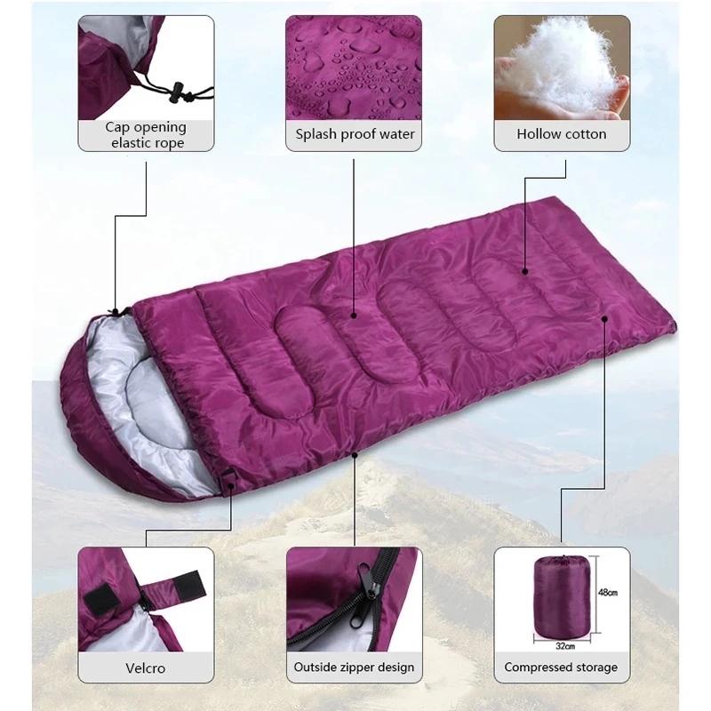 Kantong Tidur Berkemah Ultralight Tahan Air 4 Musim Kantong Tidur תרמילאים Amplop Hangat untuk טיולים Bepergian Luar Ruangan