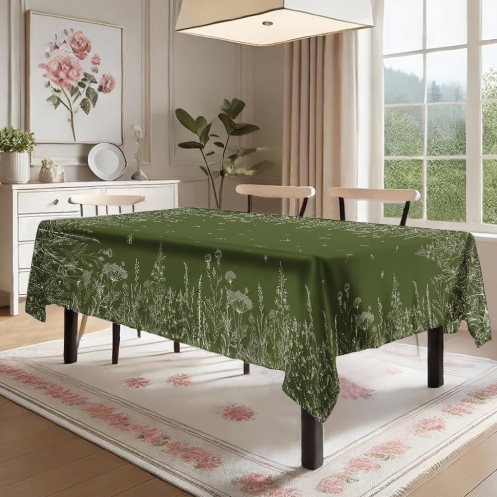 Forest Meadow Print Rectangle Table Cloth for Table Decor Kitchen Dining Waterproof Reusable Tablecloth for Table Wedding Party