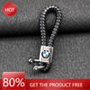 BAAZ2 Hot 2025 PU Leather Braided Woven Rope Keychain Key Car Trinket Keyring For BMW E36 E46 E53 E90 E60 E61 E93 E87 X1 X3 X5 X6 F30