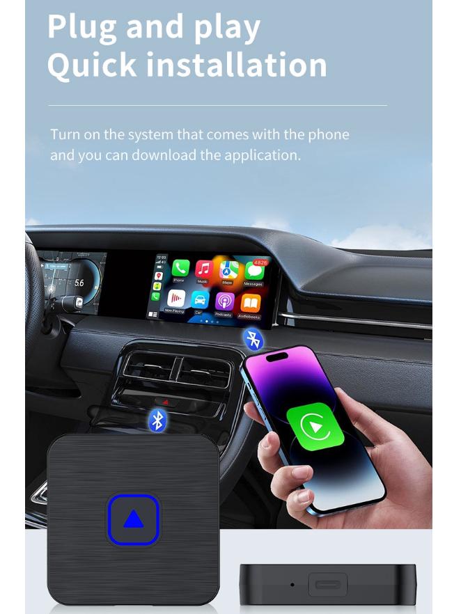 2025 Cross-Border 2-in-1 Wireless CarPlay & Android Auto Adapter