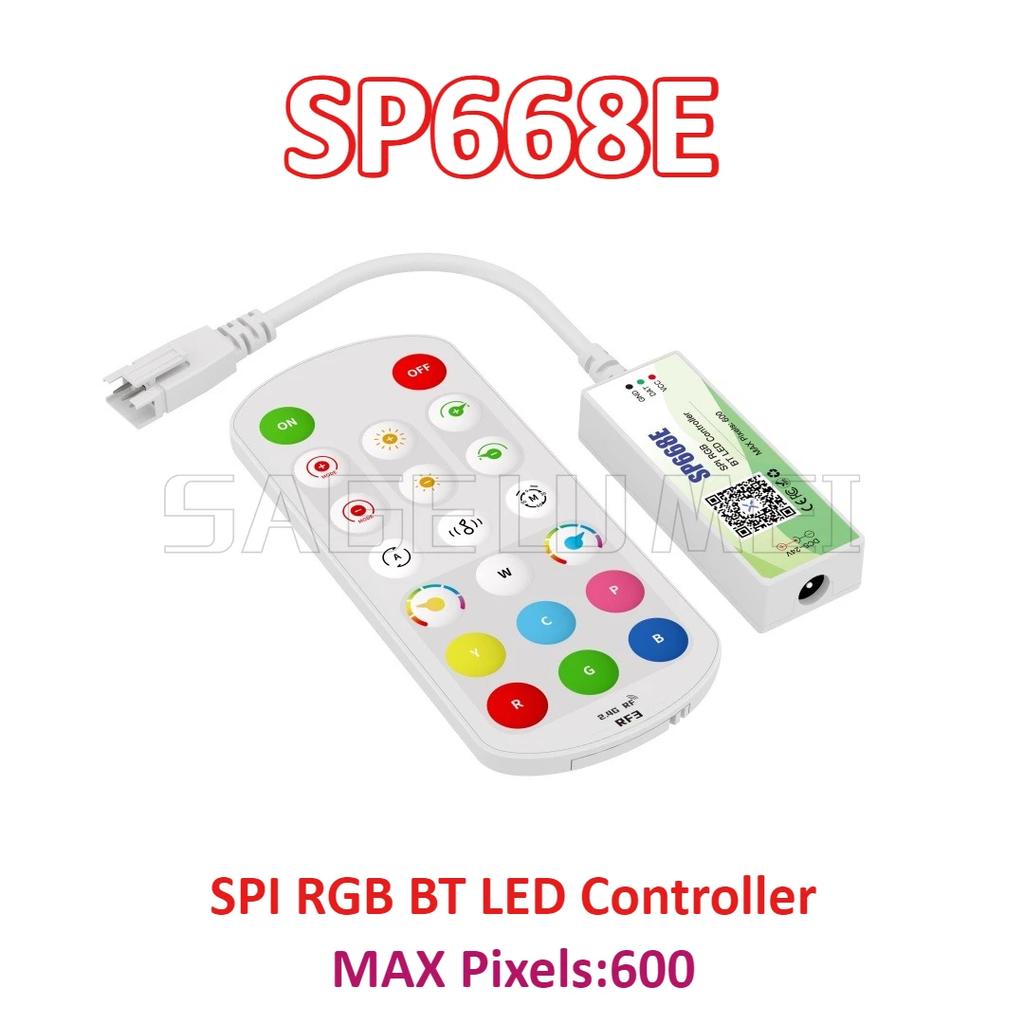 SP318E SP328E SP668E SP802E Sync Signal Booster Control for RGBIC LED Strips SPI RGB Matrix LED Controller Bluetooth Mesh App 4A