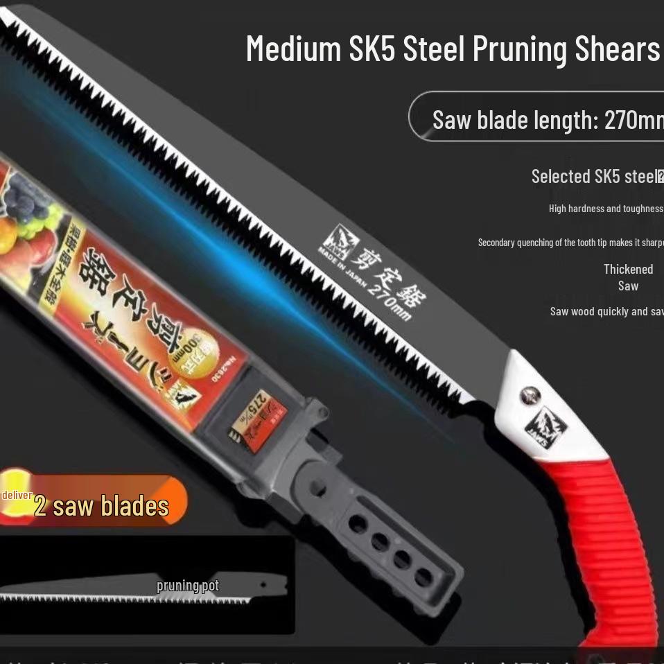 Japanese Great White Shark Hand Saw for Trees and Woodworking - Manual Handheld Saw