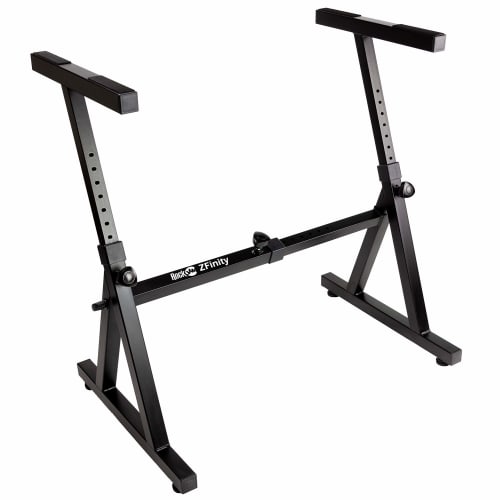 RockJam Z-Style Adjustable Portable Heavy-Duty Music Stand (Fits 54-88 Key Electric Pianos) Electronic Keyboard Stand (RJZZ363)