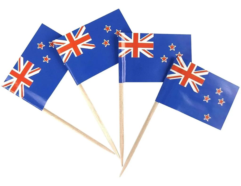 Thailand Toothpick Flags Picks, 100 Pcs Small Tiny Croatia Cupcake Toppers Stick Flags Double-sided for World Cup, National Day