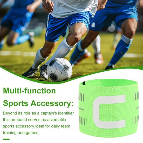 Captain Armbands for Soccer Adjustable Football Basketball Player Arm Bands Nylon Elastic "C" Bands Team Sports Accessories for Adults Youths