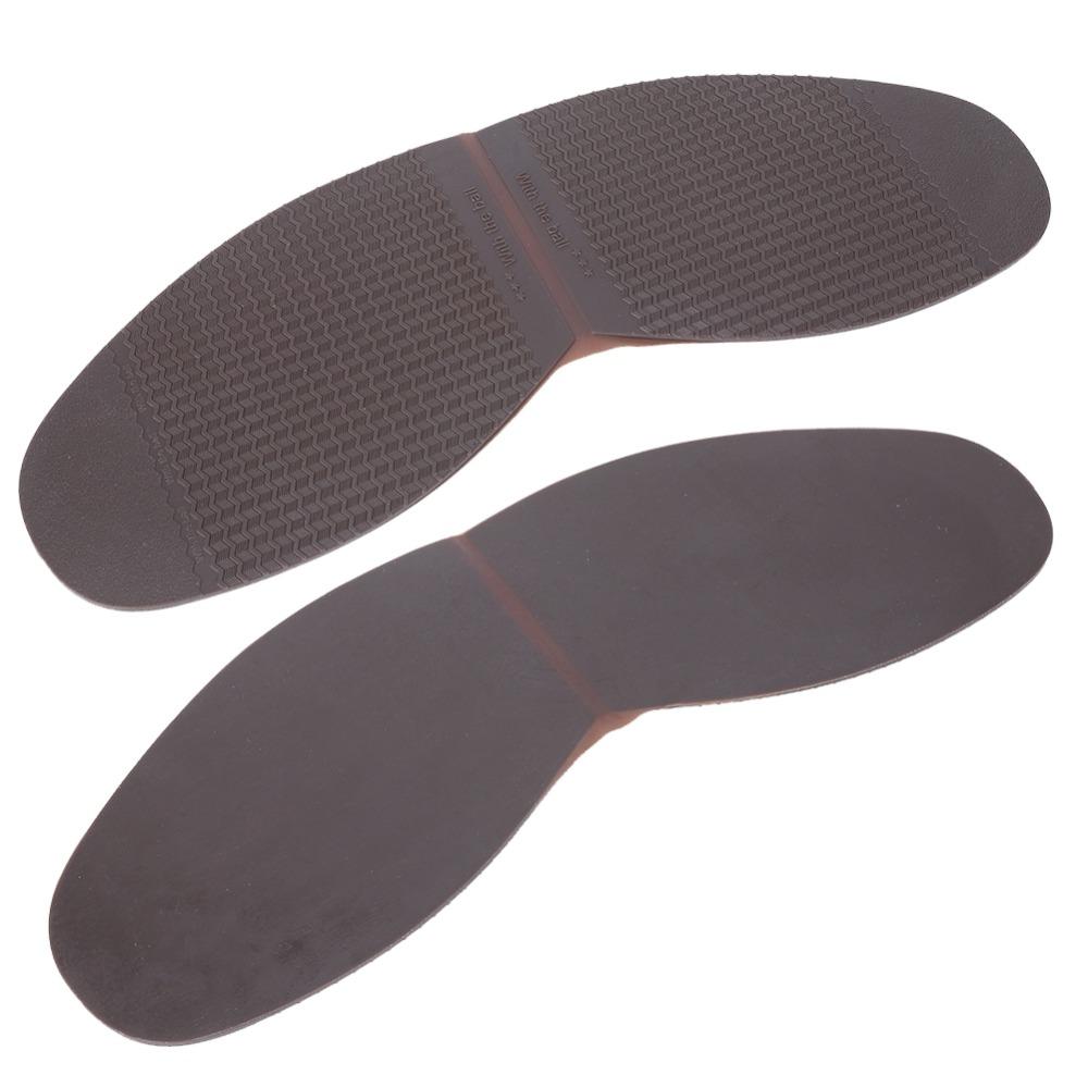 2pcs Black & Brown Shoe Repair Soles Cut To Fit Rubber Forefoot Pads Half Sole Pads  Shoes Repair