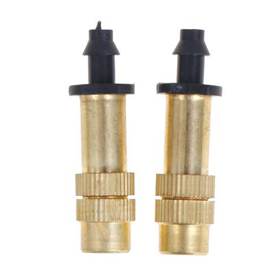 2Pcs Adjustable Copper Atomization Single Nozzle Barb For Greenhouse