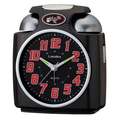 Landex Alarm Clock Loud Volume Gachibell Analog Snooze with Light Black YT5243BK