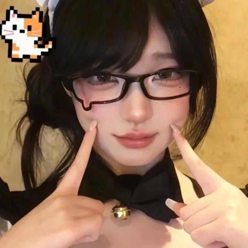 Cosplay Kawaii Teardrop Frame Crying Glasses Y2K Crying Non Prescription Lensless Japanese Anime Cute Daily Fashion Accessories
