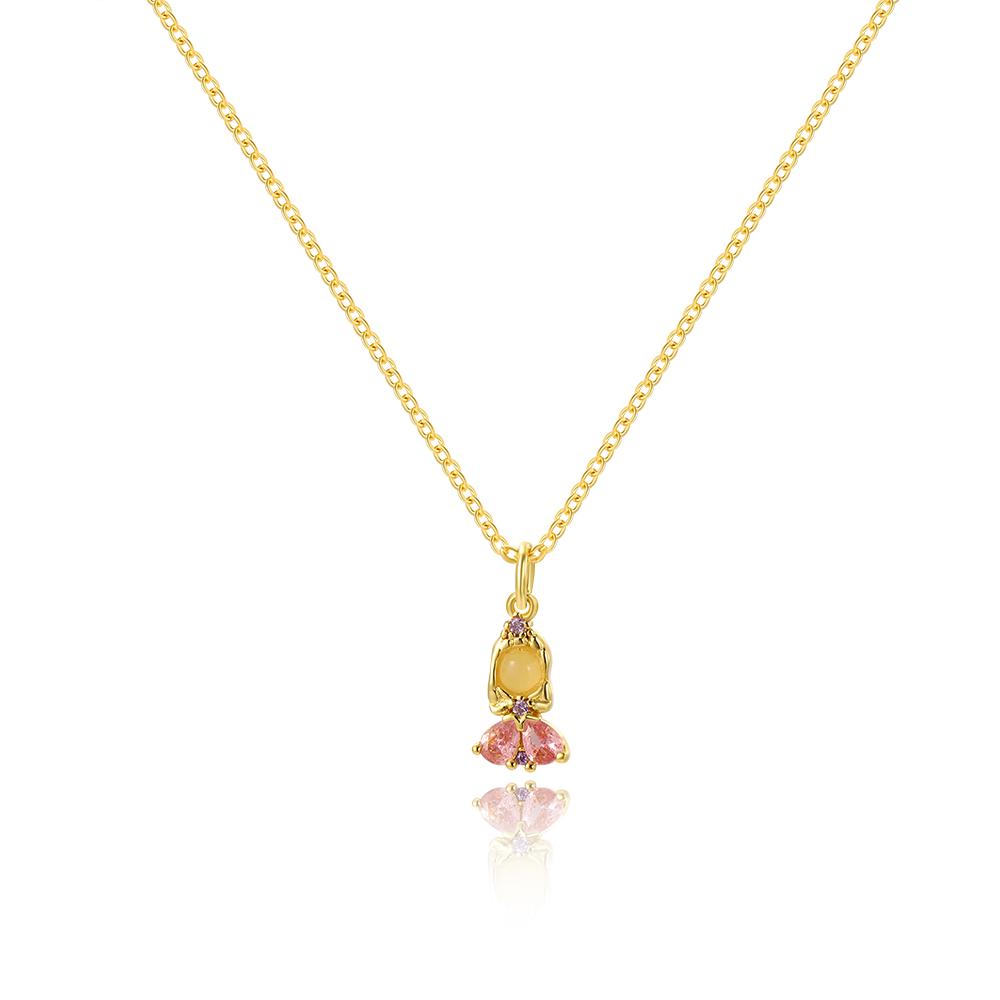 Mix Style Ins Fashion Multi Element Zircon Cute Cartoon Pendant Chain Necklace For Women Girls Charms Necklace Jewelry Set Gift