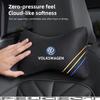 Car Headrest Cover Auto Seat Cover Head Neck Rest Pillow For VW GTI Polo Golf MK6MK7 Passat Atlas Jetta Tiguan Arteon CC Hub Cap
