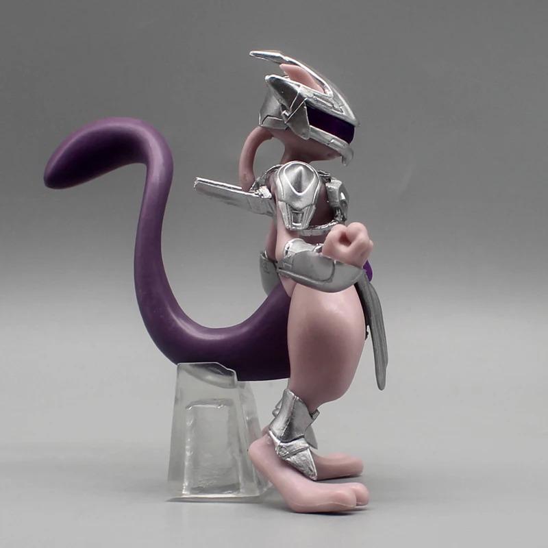 Figurine d'action Anime Mewtwo de Pokémon en Armure d'Acier Modèle Statue GK Collection Décoration de Bureau Ornement Jouets Adorables Cadeau pour Garçons