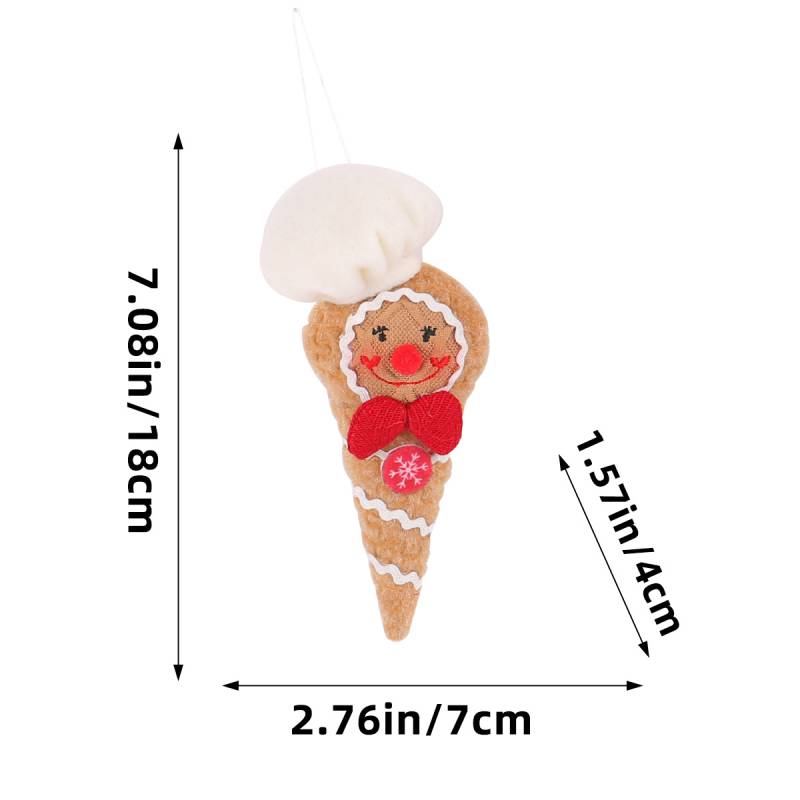 

Christmas Gingerbread Man Doll Window Display Decoration Pendant Children Gift Style A