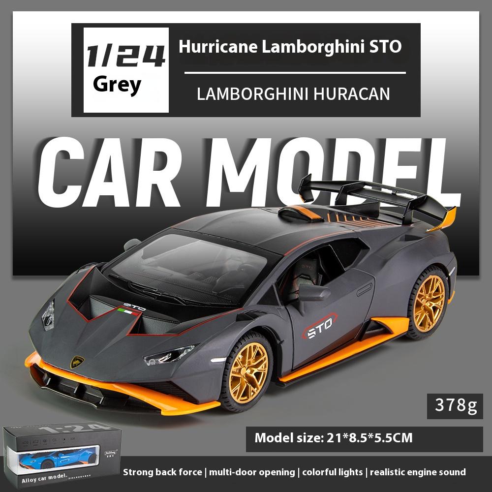 1/24 Scale Lamborghini Huracan STO V10 Supercar Model Alloy Die Cast Vehicle Model Home Interior Collection Decorative Ornaments Gift