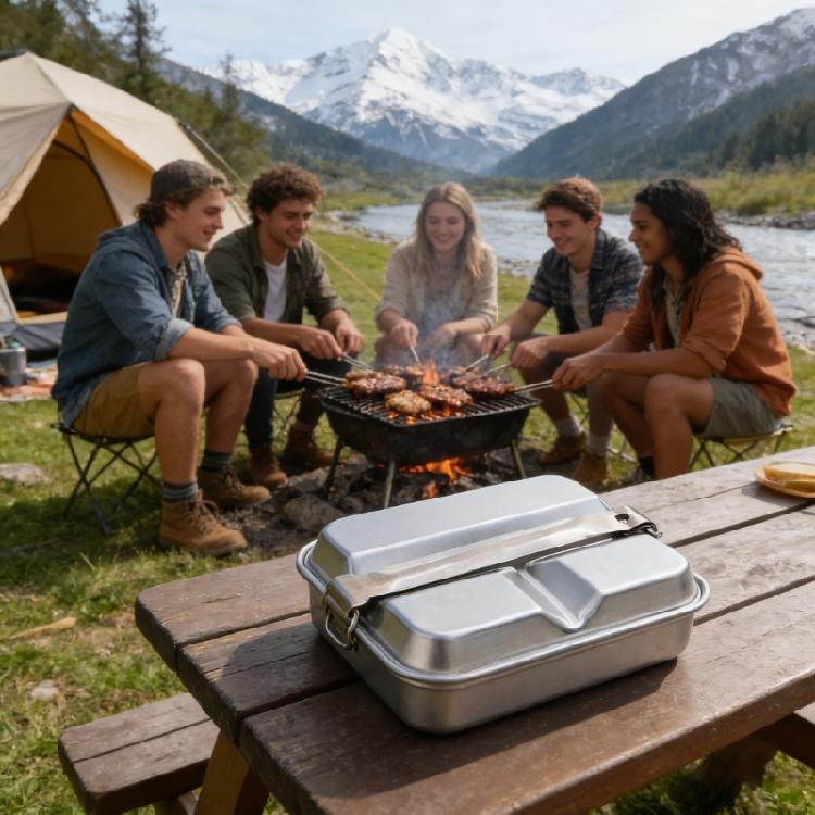 Food Container Long Handle Camping Food Storage With Thermal Insulation Ideal For Picnics And Road Trip