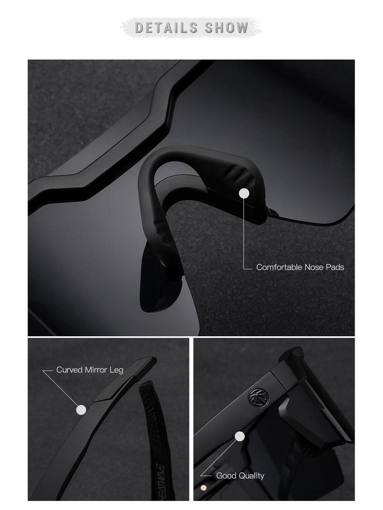 HEAT WAVE UV400 Radbrille - Hochwertige echte Linse für Outdoor-Sportarten