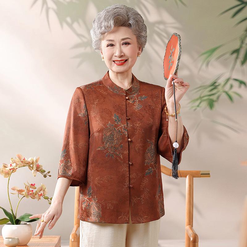 Chinese-Style Summer Tops for Women in Their 70s and 80s