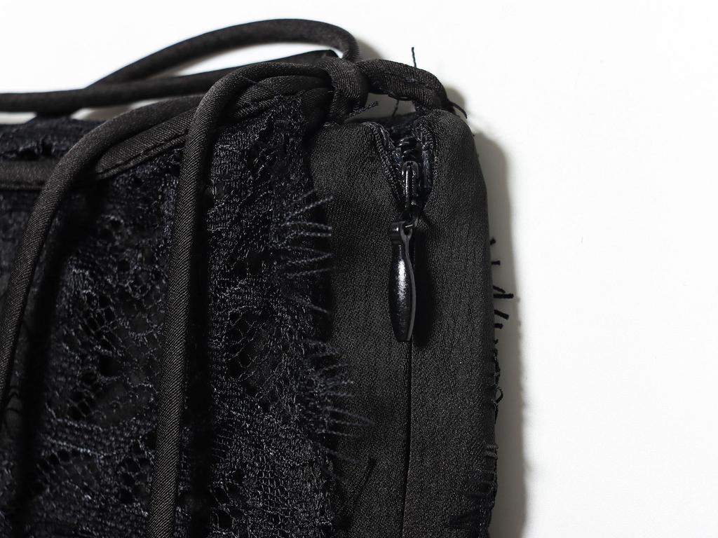 European & American Asymmetrical Lace Satin Skirt with Side Bow