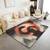 Stylish Black & White Dragon Rug, Non-Slip Floor Mat for Bedroom Living Room, Traditional Japanese Myth Decor Carpet for Home