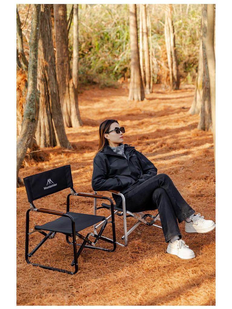 Mountain Guest Director Chair: Portable Audiovisual Car Show Folding Chair with Backrest for Outdoor Camping, RV, Leisure, and Fishing