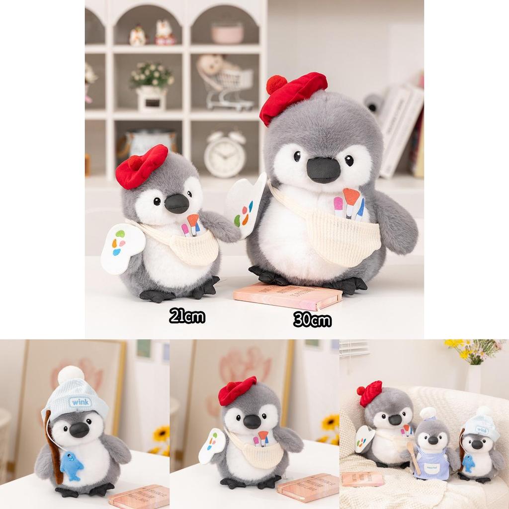 Cartoon Penguin Plush Toy With Polyester Fiber Filling For Childrens Gift And Room Decor