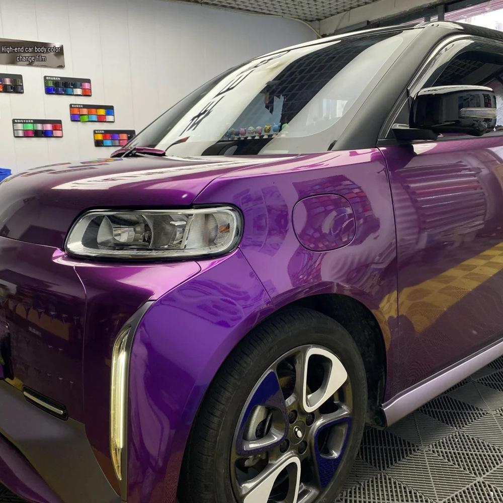 Ideal Purple Color Change Film for Car/Motorcycle Modifications: Self-Adhesive DIY
