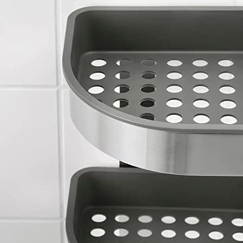IKEA BROGRUND Corner Wall Shelving Unit, Stainless Steel (604.089.87)