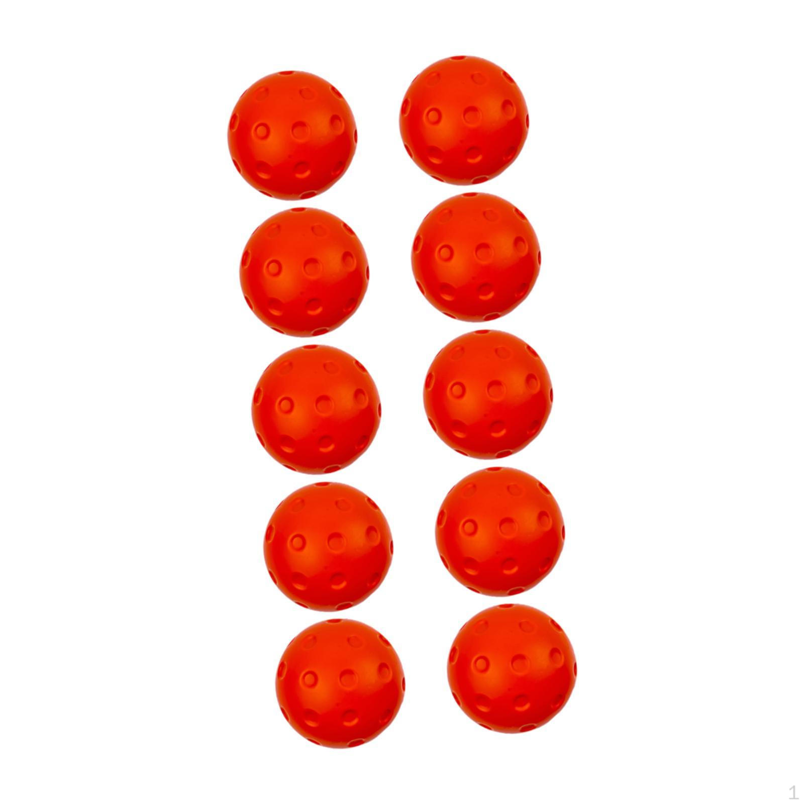 

10 штук бесшумный мяч Pickleball из пенополиуретана мягкий для занятий девочек и мальчиков красный