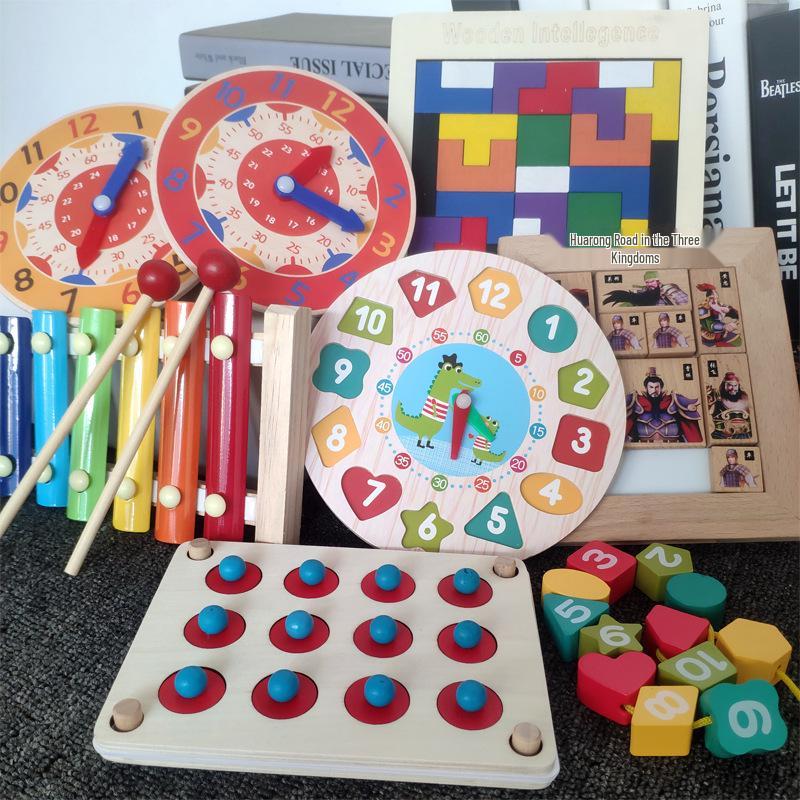 

Magnetic Digital Huarong Road Clock Building Toys for Kids Aged 3-6