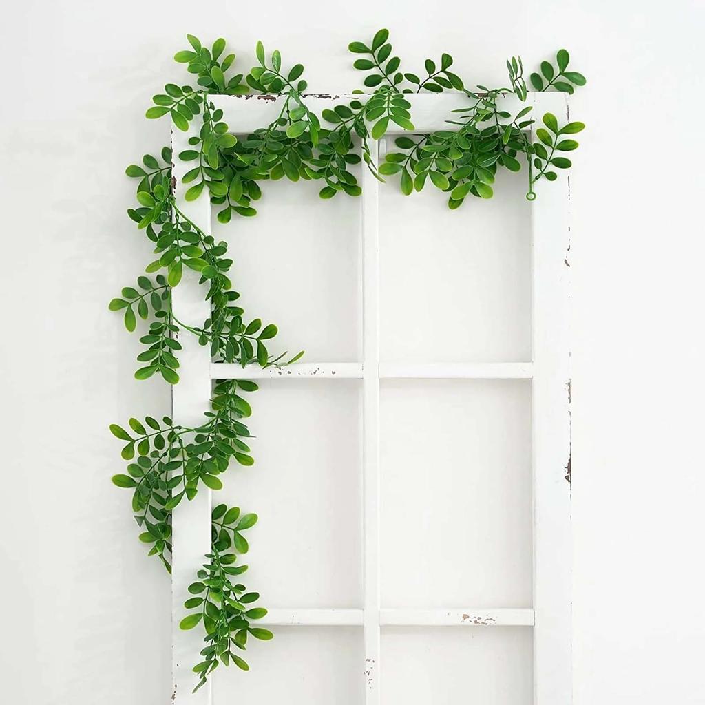 1.8m Artificial Boxwood Garland F Wreath Fake Hanging Plant Vines Suitable For Home Kitchen Wedding Indoor And Outdoor Decoration