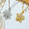 1item The Cute and Rotatable Five-petal Flower Necklace Is Suitable for Women To Wear Daily and Is Also Suitable for Vacations, Shopping,
