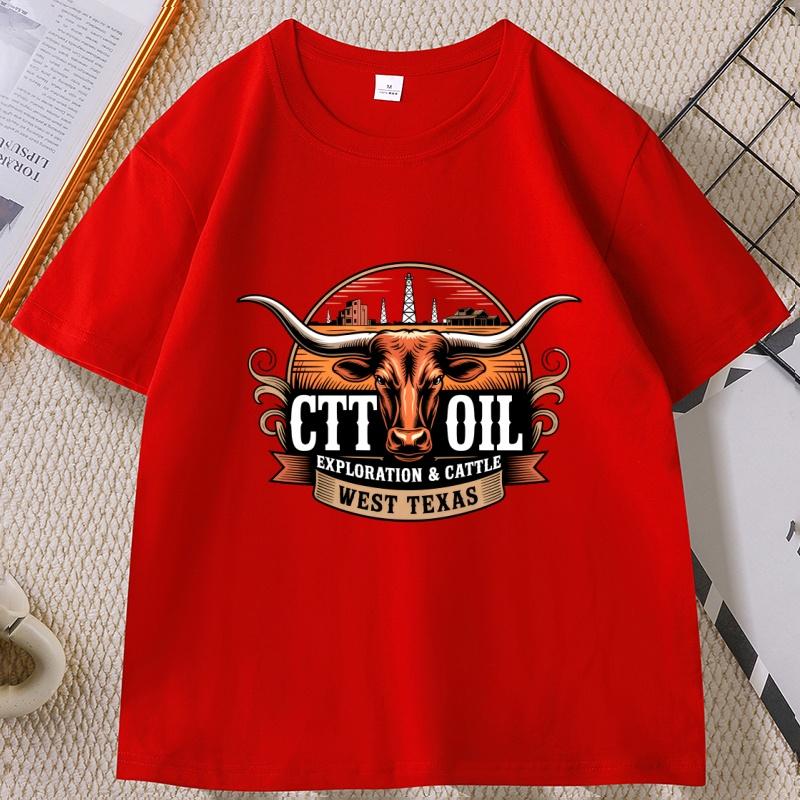 

Vintage Cattle TShirt Unisex Cotton Short Sleeve Summer Tshirt Printed Round Neck Comfortable Graphic Tshirts Unisex Clothes S