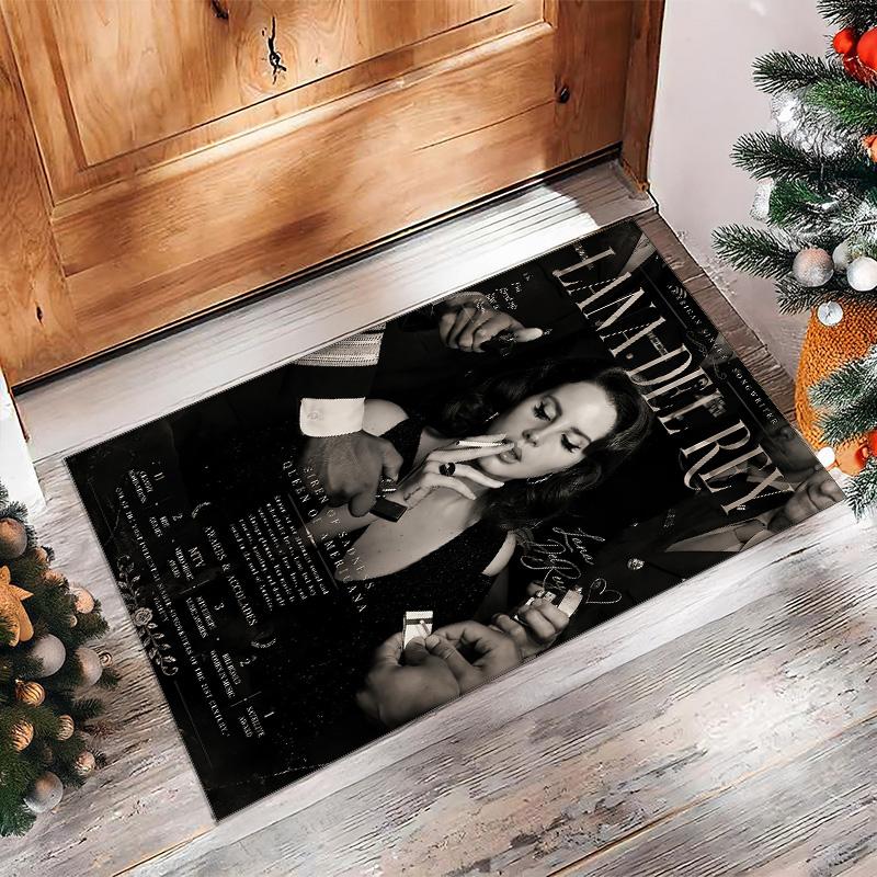 Soft Crystal Velvet Floor Rug,Lana Del Rey Anti Slip Decorative Carpet, Plush Area Mat For Indoor Home Decoration