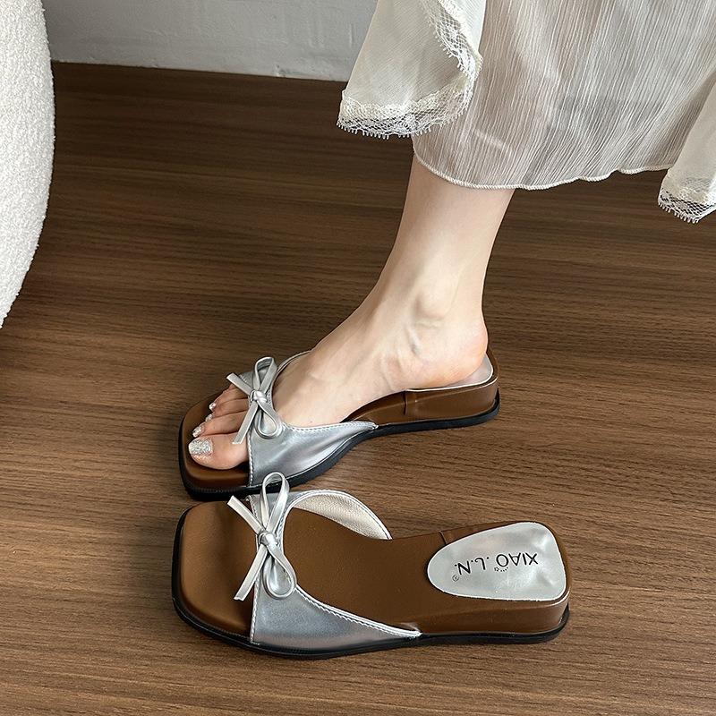 Retro Shoes Wedge Heels Height-increasing One-shoulder Slippers Women's Shoes New Cool Slippers