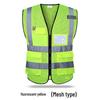 Fluorescent Reflective Work Vest for Construction Safety