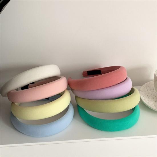 Versatile Headband Comfortable Fit Candy Color Thick Sponge Hair Hoop Daily Wear Makeup Hair