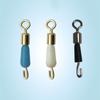 30PCS Silicone Copper Fishing Feeder Swivels Black Blue White Swivel Ring  Fishing Accessories