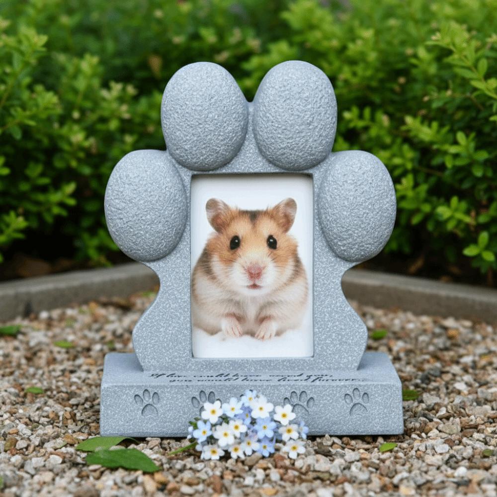 Fotorahmen Haustier Grabstein Harz Hund Opfergrabstein Tier Grab Gedenkstein Gedenkgeschenk