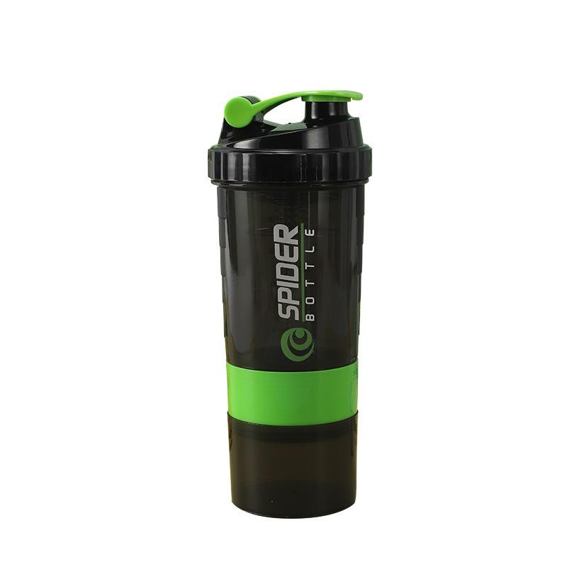 

Creative Sports Shaker Cup Fitness Mixing Cup Fashion Trend Large Capacity Water Cup with Mixing Ball Convenient and Practical 500ML зелёный