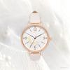 Fieldwork Women's Analog Watch with Leather Strap, Simple Floral Pattern, Rosam White, MKL2611-1