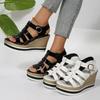 Fashion Shoes for Women Fashion Wedges Rome Sandals Hollow Out Thick Bottom Summer Sandles Woman Plus Size Platform Gladiator Sandals