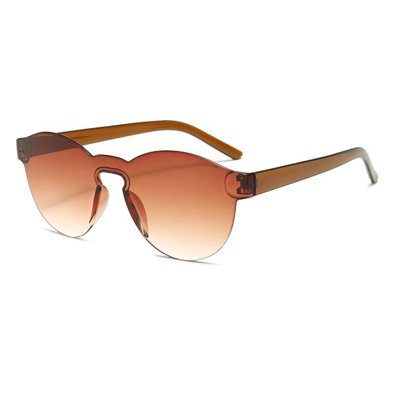 Frameless One-Piece Sunglasses, One-Piece Dopamine Rimless Sunglasses, Candy-Colored Men'S And Women'S Sunglasses