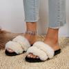 European Style Plush Thick-Sole Women's Slippers for Indoor/Outdoor Winter Use