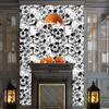 Halloween White Skull Self-adhesive Wallpaper PVC Holiday Party Home Decoration Building Materials Background Wall Wallpaper