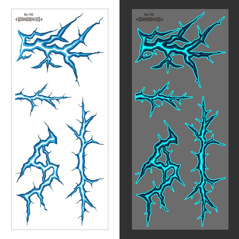 2025 Świecące naklejki tatuaże K-pop Demon Hunter: Halloweenowy Girl Group Tekstura i Oświetlenie Symulacja Naczynia Krwionośnego