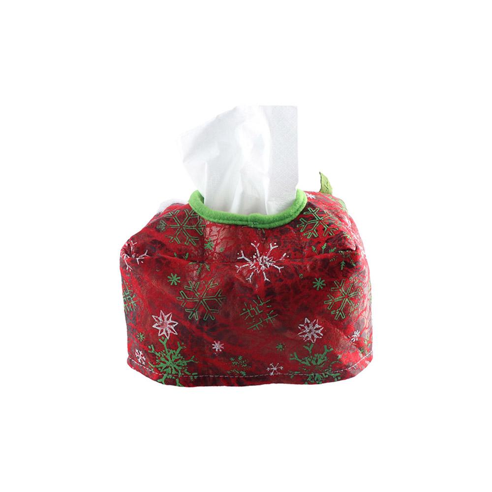 Dekorativer Weihnachts-Taschentuchhalter Rot/Grün Toilettenpapier Aufbewahrungsbox Abdeckung Neujahr