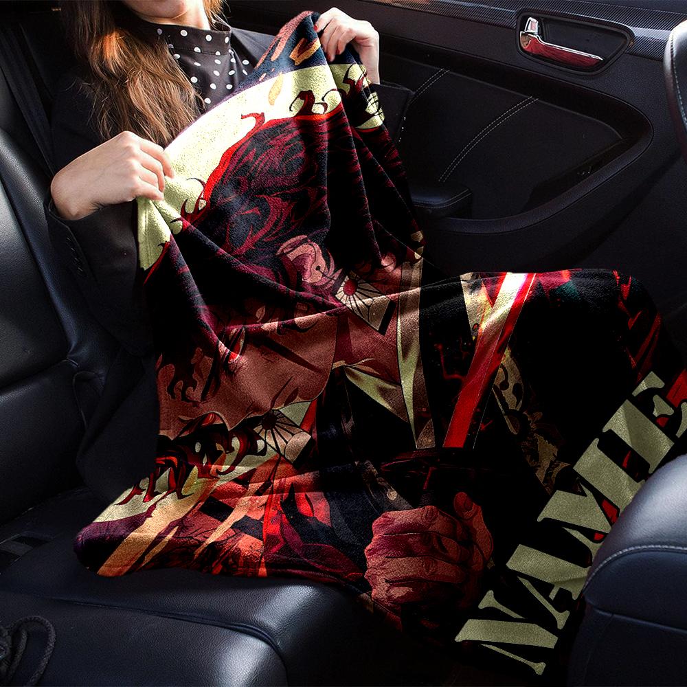 Customiz Name Personality Demon Slayer characters Blanket Soft &Warm Sofa Office Bed Travel Lunch Break Blanket, Gift Suitable All Seasons