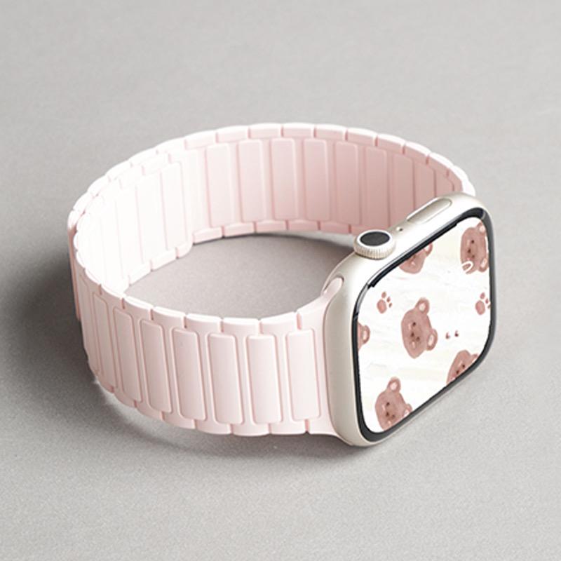 Strap for Apple Watch 10 Band 44mm 40mm 49mm 45mm 41mm 46mm Magnetic Silicone Loop Bracelet iWatch Series 11 9 8 7 6 Se Ultra2 3